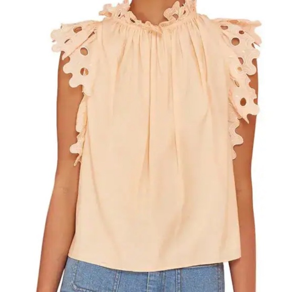 MAGALI PASCAL. Peach “Corinne” top. Size xs. NWOT - Picture 2 of 6